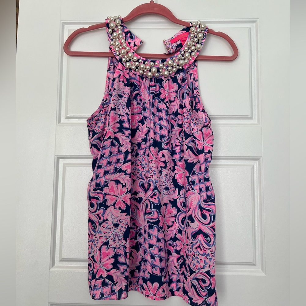 Lilly Pulitzer top with pearls